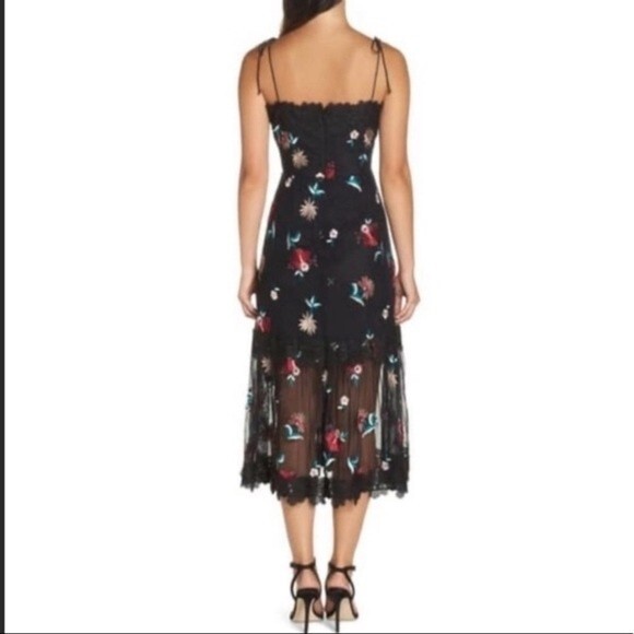 BB Dakota Let's Dance Mesh Embroidered Fairy Grunge Midi Dress 4 NWOT - Picture 3 of 16